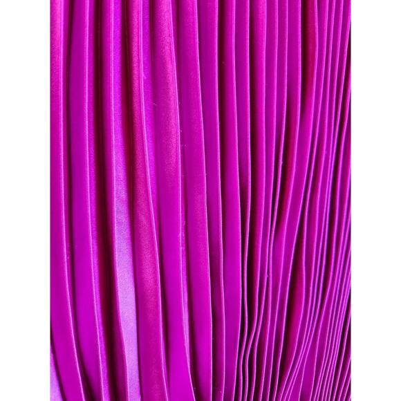 NWD L'IDEE Renaissance Halter Split Pleated Gown Maxi Dress US 10 Purple #9K503 - Picture 14 of 16